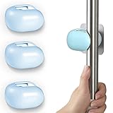 Gerätehalter - Mop Halter - 3 Stück Besenhalter Wand - Wandhalterung Besen Halter - Selbstklebender Keine Perforation Mopphalter - Werkzeughalter für Bad, Küche, Balkon, Garage (Blau)