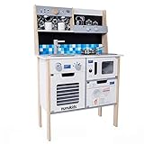 Frühe kindheit küche spielzeug kocher spiel spielen spiel set spiel küche for kleinkindler - kinder küche spielsets zubehör klingt holz spielzeug küche spielset (Farbe: weiß, Größe: 90x60x30cm) Dirg