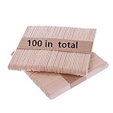 Kaishuai 100 Stücke eisstiele,ausholz eisstiele,Holzstiele,Kreative DIY Eiscreme Stick Schokolade Gefrorenes Dessert EIS Holzstäbchen,am Stiel Tablett Kuchenformen Lutscher Sticks b