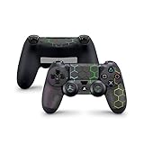 Skins4u Aufkleber Skin Designfolie Controller Schutzfolie kompatibel zu Sony Playstation 4 Controller PS4 EXO schwarz Rainbow