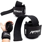 NetroxSports® - Lifting Straps | Professionelle Zughilfen mit Handgelenkbandage | Für Bodybuilding, Gewichteheben, Kraftsport, Krafttraining & Fitness | Geeignet für schwere Gewichte | Herren & D