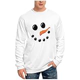 D-Rings T-Shirts Christmas is Coming - Weihnachtspullover Männer Sweatshirt Pullover Weihnachtspulli Ugly Weihnachtspullover Pulli Rundhals Langarmshirt Herren Sweatshirt W