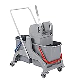 BELLANET Wischwagen, robuster Profi Hygiene- & Reinigungswagen mit Presse und 2 x 25 Liter E