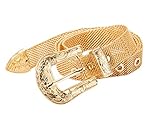 Damen Sexy Metall Taillengürtel Kristall Strass Glänzende Kette Party Nachtclub Sparkle Gürtel für Jeanskleider, gold, Einheitsgröß