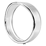 Gorgeri 5.75/4.5inch Visier Style Scheinwerfer Silber/Schwarz Scheinwerfer Lichtverkleidung Beauty Ring Scheinwerferverkleidungsring(4.5inch-Silber)