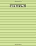 Notebook Android Green Color Horizontal Line Baby Elephant Pattern Background Cover: Organizer, 8.5 x 11 inch, 110 Pages, A4, Bill, Journal, Planner, 21.59 x 27.94 cm, Daily, L