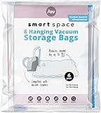figg Vakuumbeutel mit Kleiderhaken (6er Set) - 2 Größen - Klimaneutral, dicht und wiederverwendbar - Vakuum Aufbewahrungsbeutel zum Aufhängen für Mäntel, Jack