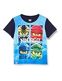 LEGO Jungen CM Ninjago T-Shirt,, per pack Blau (Light Blue 532), 104 (Herstellergröße: 104)