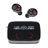 Lekco Bluetooth 5.1 Kopfhörer, kabellos, wasserdicht, Touch-Control Musik und Anrufe, kompatibel mit Android und iOS, kompatibel mit Sportaktivitäten (schwarz, M9)