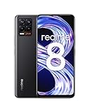 realme 8 Smartphone ohne Vertrag, 64MP AI-Quad-Kamera Android Handy, 6,4 Zoll Super AMOLED Display, 30W Dart Charge, Starker 5000mAh Akku, Dual Sim, NFC, 4+64GB, Cyber Black