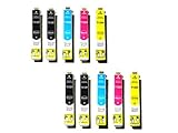 10 Epson kompatible Druckerpatronen T1291 - T1294 für Stylus Office BX 305 F / 320 FW / 525 WD / 625 FWD und Stylus SX 420 W / 525/620