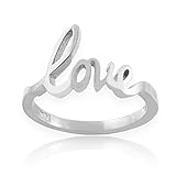 Little Treasures 925 Sterling Silber Love Script Ring62 (19.7)