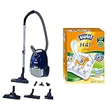 Hoover Telios Extra TX80PET, Bodenstaubsauger mit 3,5 l EPA-Staubbeutel, waschbarer EPA-Filter, Variable Leistungsregulierung & Swirl H 41 MicroPor Plus Staubsaugerbeutel für Hoover Staubsaug