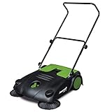 Cleancraft Handkehrmaschine HKM 700 mit zwei Seitenbesen, Arbeitsbreite 70 cm, Kehrgutbehälter 20 l, höhenverstellbar, 7304007