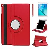 Hülle für New iPad 8th Gen (2020) / 7th Generation (2019) 10.2'' Tablet,360 Grad drehbarer Ständer Smart Schutzhülle,Auto Schlaf/Wach Case,Mit Stylus Pen,Bildschirm Film (Red)