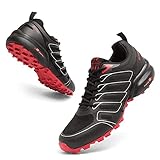 Herren Traillaufschuhe Turnschuhe Schuhe Atmungsaktiv Wandern Trekking Arch Support Outdoor Sneakers, rot, 39 2/3 EU