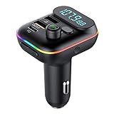 Huan store Auto Fm Modular MP3. Spieler Pd 18w. Typ C QC3.0 USB Charger Car Bluetooth-kompatibel 5.0 freihändiger drahtloser Fm Sender (Color Name : FM Transmitter)