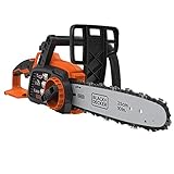 Black+Decker Akku-Kettensäge (18V Li-Ion-Akku, 25 cm Schwertlänge, 180 mm max. Durchmesser, ideal für Holz- und Gartenarbeiten, ohne Akku und Ladegerät) GKC1825LB