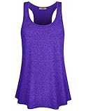 Miusey Damen Tanktop, ärmellos, lockere Passform, für Workout / Yoga / Racerback - - M