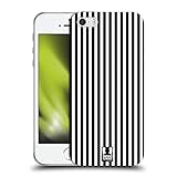 Head Case Designs Schwarz Vertikale Streifen Soft Gel Handyhülle/Hülle kompatibel mit Apple iPhone 5 / iPhone 5s / iPhone SE 2016