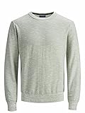JACK & JONES Herren JORJAY Knit Crew Neck Pullover, Sea Spray/Detail:Cloud Dancer, XL