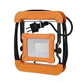 LED Baustrahler 20W Baustellenlampe 28 SMD LEDs 1600LM 6500K, IP65 Wasserdicht LED Strahler mit 3m Kabel und Stecker, Tragbare Arbeitsleuchte für Werkstatt Baustelle Maler G