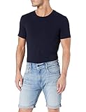 G-STAR RAW Herren 3301 Slim Denim Shorts, Vintage Nassau Destroyed 8968-C467, 33W