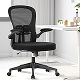 YONISEE Bürostuhl Schreibtischstuhl - Ergonomisch Burostuhl mit Armlehne Verstellbarer Lendenwirbelstütze, luftdurchlässiges Schwammsitz, Stummrädern Wippfunktion Office Chair Chefsessel D