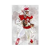 Star Sports Poster Patrick Mahomes, 3 Leinwand-Poster, Wandkunst, Dekor, Bild, Gemälde für Wohnzimmer, Schlafzimmer, Dekoration, 30 x 45 cm, ohne R