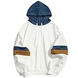 koperras Herren Pulli Mit Kapuze Langarm Hoodie Sweatjacke Kapuzenpullover Kapuzenjacke Oberteil Sport Casual Fitness Training Basic Pullover Patchwork Farbblock Sweatshirt Kapuzenp