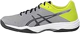 Asics Herren Gel-Tactic Volleyballschuhe, Mehrfarbig (Aluminum/dark Grey/energy Gree), 40.5 EU