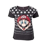 Nintendo T-Shirt -M- Mario Sterne, schw