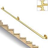 Handläufe Treppe Banister Handlauf Treppe Handlauf Complete Kit Für Treppen Indoor Outdoor Treppen Treppenhäuser Geländer Handläufe Für Behinderte ältere Kinder Metall Schmiedeeisen Au(Size:60cm/2ft)