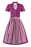 Moser® Damen Mini Dirndl 60er Beere Altrosa Ulli 001985, Größe 38