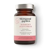 Skingood Hormony Body•seeds – Nahrungsergänzung mit Mönchspfeffer für weibliches Wohlbefinden während des Zyklus – vegane Formel mit Pflanzenstoffen und Vitamin D – 60 Kap