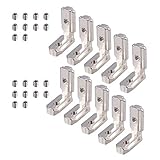 10x T Slot T-Nut 90°L-Form Zinklegierung Profil Innenwinkel Winkelverbinder Justech EU-3030 Nut 8 Zinklegierung Klammern Inneneckverbinder Innenverbindung Winkelwinkel Eckverbinder mit Schraub