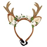 THEE Haustier Weihnachtskostüm Kopfschmuck Haarband Weihnachts Elch Geweih Haarreif Weihnachtsmütze Kostüm für H
