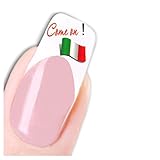 JUSTFOX - Tattoo Nagel Sticker Italien Italy Greece Flagge Fußball Flag Nail Water D