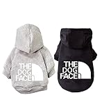 Sangrl® 2 Stück Hundepullover Set,Hunde Hoodie Baumwolle,Haustier Sweater Fleece,Katzenpullover Hundepullover von XS bis 9XL