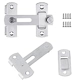 Stainless Latch 2 Stück Edelstahl Flip Latch Fallriegel Riegel für Stalltüren Überwurf Riegel Fenster Tor Verschluss Tür Gartentor ，Edelstahl gebürstet für Tor,Fenster, Schlafzimmer (50*20cm, Silber)