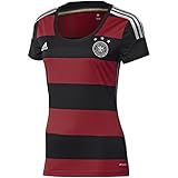 adidas Damen Trainingsshirt DFB Trikot Away WM Auswärtstrikot, Schwarz/Rot, XS/30/32