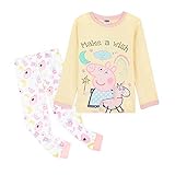Peppa Pig Schlafanzug Mädchen, Süße Pyjama Set 18 Monate - 6 Jahren, Baumwolle Winter Mädchen Nachtwäsche, Peppa Wutz Geschenke für Kinder (3-4 Jahre)