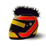 Helm-Irokese - Farbe:'Schwarz' für den Motorradhelm, Crosshelm, Motocrosshelm oder Skihelm - verwandelt den Helm in ein EINZELSTÜCK - der HINGUCKER - Irokesenaufsatz Punk - Helm-Aufkleber (Schwarz)