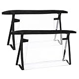 Transparent Wasserdicht Kosmetiktasche,transparente durchsichtige Kulturbeutel mit starken Reißverschlüssen, wasserdichte PVC-Reisekosmetik-Organisationsbeutel PVC wasserdichte Reisetaschen 2PCS