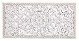 Meinposten. Wandornament Holz weiß 60x30 cm Shabby Landhaus Ornament Holzornament Holzb