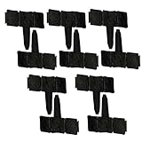 OMMO LEBEINDR Rasenkante grenzend, plastische Garten Palisade, 10 stücke steineffekt Rasen Kanal Kunststoff Garten Palisade Zaun Pflanze Grenze für blumenbett (schwarz)