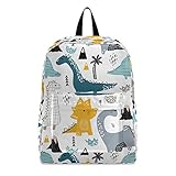 Niedlicher Dinosaurier-Rucksack für Kinder, leicht, Schulbuchtasche für Jungen und Mädchen, blau-weiß, Vorschulrucksack, Mini-Tagesrucksack fü