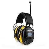 EARMUFF Gehörschutz mit DAB+ & FM 31dB Dämmung | Lieblingsradiosender & Musik über Digital Radio & FM Radio hören | elektronischer Ohrenschutz für Erwachsene | Baustellen, Gartenarbeit & Forstbetrieb