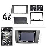 xushi Stereo-Radioblende, 2 DIN-Rahmen, passend für Jaguar X-Type 2002–2008, S-Type 2003–2008, Grau, mit Tasche, 173 x 98 mm, Autozubehö