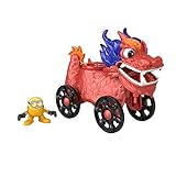 Fisher-Price Imaginext GMP37 - Minions Drachen-Streitwagen zum Schieben mit Minion-Figur, Spielzeug für Kinder von 3 bis 8 J